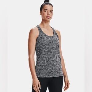 Under Armour Tech Twist Tank in Black/Metallic Silver Size‎ Small Women